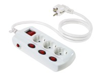 OBI csatlakozóaljzat, 3 részes, fehér, 1,5 m