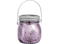 LED-es napelemes dekorlámpa üveg 8 cm átmérő x 9 cm lila LED-es napelemes dekorlámpa üveg 8 cm átmérő x 9 cm lila