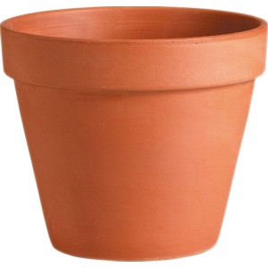 Deroma Standard terrakotta virágcserép, Ø 11 cm, beltéri és kültéri használatra.