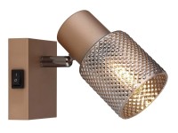 Satella spotlámpa kávé színű matt 1xE14