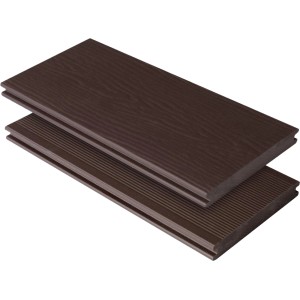Kovalex WPC masszív teraszdeszka, csokoládébarna, strukturált, 100 cm-es méretre vágva.