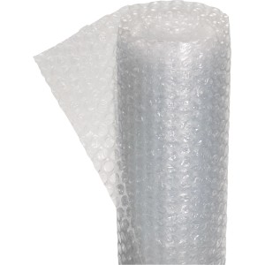 Tekercs légbuborékos fólia, 0,5 m x 5 m, átlátszó, törékeny tárgyak védelmére.