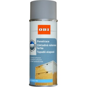Szürke OBI spray festék színes lakkokhoz.