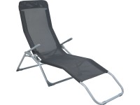 Pando összecsukható napozóágy 141 cm x 61 cm x 57-95 cm antracit