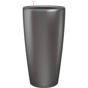 Lechuza Rondo Premium virágtartó, Ø 40 cm, 75 cm magas, antracit metál.
