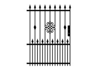 Dalma kiskapu fekete egyenes 1,15 m x 1,61 m