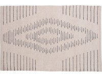 OBI pamut szőnyeg mintás 60 cm x 90 cm bézs-fekete OBI pamut szőnyeg mintás 60 cm x 90 cm bézs-fekete