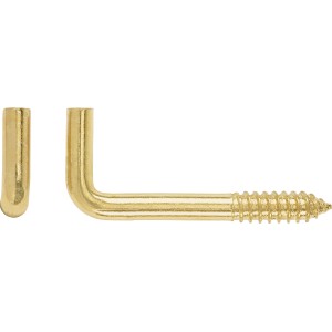 Sárgarézzel bevont egyenes csavaros kampó átmérő 4 x 30 mm 6 db
