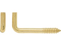 Sárgarézzel bevont egyenes csavaros kampó átmérő 4 x 30 mm 6 db Sárgarézzel bevont egyenes csavaros kampó átmérő 4 x 30 mm 6 db