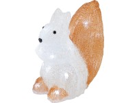 LED akril mókus 19 cm fehér - barna LED akril mókus 19 cm fehér - barna