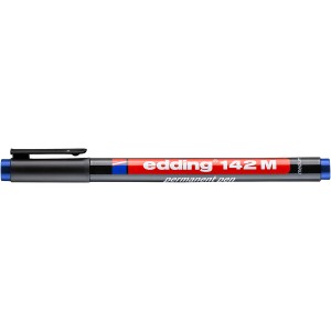 Edding 142 M tartós marker, fekete filctoll piros logóval.