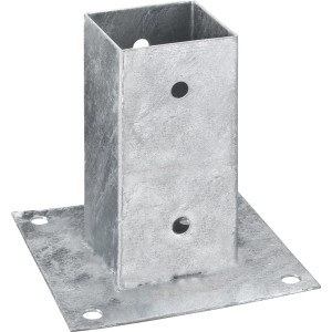 Horganyzott csavaros hüvely 150 mm 70 mm-es oszlopokhoz, különféle felületekre rögzítéshez.
