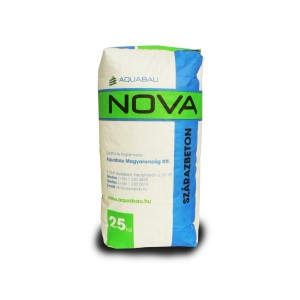 Zsák Nova cementhabarcs, 25 kg, építési munkákhoz.
