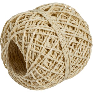 Beige finom csomagzsinór, 40 m-es tekercs szakadásálló műanyagból.