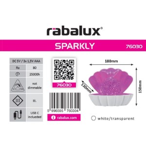 Rábalux Sparkly dekorlámpák fehér LED 0,8W IP20