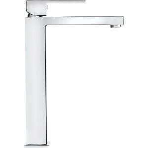 Modern, magas baliv WT-380 króm mosdó csaptelep pultra szerelhető mosdókagylókhoz.