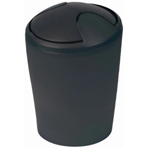 Fekete Spirella Medium Move szemetes, 5 literes, fürdőszobába és WC-be.