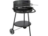Faszenes kerek grillsütő 82,5 cm x 60 cm x 51,5 cm fekete