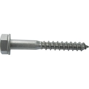 Rozsdamentes acél hatlapfejű csavar, 10x80 mm, lépcsőkhöz és korlátokhoz.