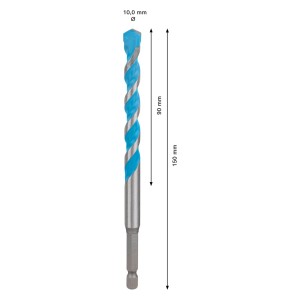 Bosch Expert Hex-9 Multi Construction univerzális fúró, 10 mm átmérő, 150 mm hossz.
