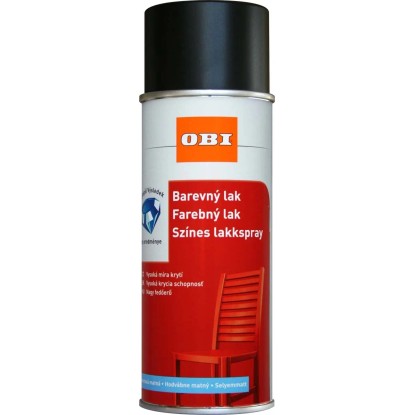 OBI lakkspray színes selyemfényű magas selyemfényűényű fekete 400 ml