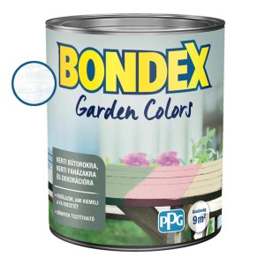 Bondex Garden Colors falazúr, fehér, kerti bútorokhoz és faházakhoz.