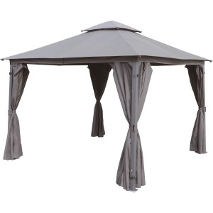 Antracit Caballo acél pavilon 330x330 cm oldalfalakkal.