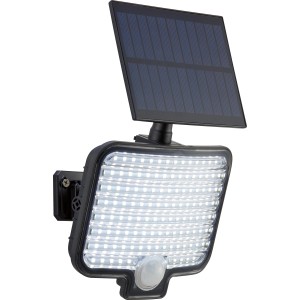 Napelemes LED kültéri reflektor mozgásérzékelővel, 5W, 550lm, napelem panellel és 120 LED-del.