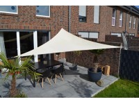 Floracord háromszögletű napvitorla világos elefántcsont 360 cm esővédővel
