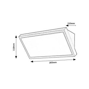 Rábalux Rapla2 kültéri fali lámpa fekete LED 18W1900 2700 4000 6500