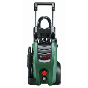 Bosch AQT 42-13 magasnyomású mosó zöld és fekete színben tömlődobbal.