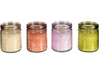 Mica Decorations citronella gyertyák barna zöld lila világosbarna 10 cm átmérő