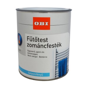 OBI Fűtőtest zománcfesték, fehér, fényes, 2,5 l-es doboz. Festék beltéri radiátorokhoz.
