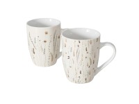 Boltze Jelena csésze 2 féle változatban fehér-barna