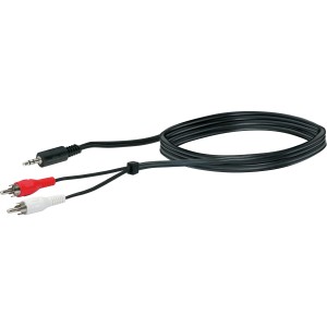 Schwaiger audio adapter kábel 1,5 m 3,5 mm-es jack csatlakozóval 2x RCA (piros/fehér) csatlakozóhoz audio tartozékokhoz.