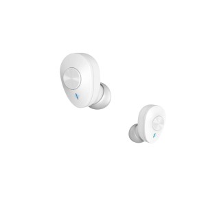 Fehér Hama Bluetooth In-Ear Freedom Buddy fülhallgató Bass Boost funkcióval.