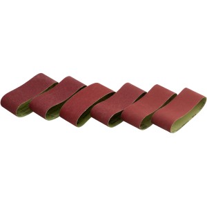 LUX 6 darabos csiszolószalag készlet (75x457mm) szalagcsiszolókhoz, különböző szemcsék fához és fémhez.
