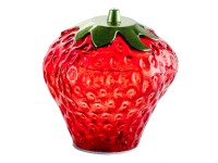 FlowerPower Fresa dekor eper LED-del 12,5 cm x 13 cm piros