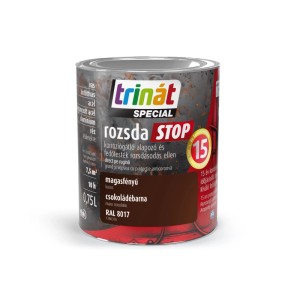 Doboz t.b.t. rozsdavédő festék, csokoládébarna, fényes.