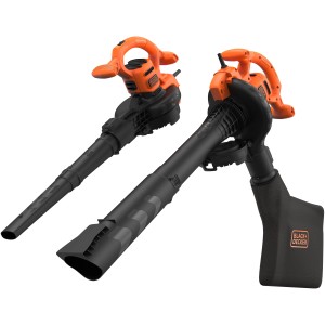 Black+Decker BEBLV260 elektromos lombfúvó, 2600W, fúvóként és aprítóként gyűjtőzsákkal.