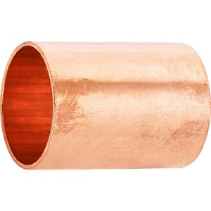 Réz forrasztóhüvely, 22 mm átmérő, rézcsövek összekötéséhez.