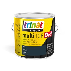 Trinát Multi TOP 9in1 festék, antracit, 2,5L doboz. Alapozó és fedőfesték sok felületre.