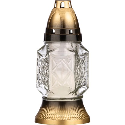 Kegyeleti üvegmécses több színben 190 mm magas