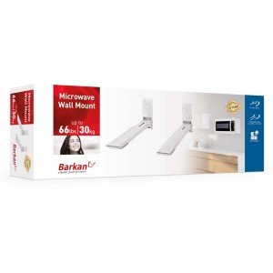 Barkan mikrohullámú sütő fali tartó, fehér, 30 kg-ig.