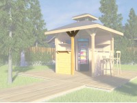Pultfal elem Gartenoase 651 pavilonhoz 1. méret