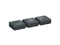 Oszlopsapka műanyag 70 mm x 70 mm 3 darabos készlet antracit