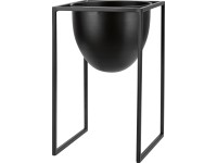 Fém virágtartó állvány 16 cm átmérő x 25 cm fekete