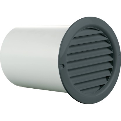 Fali szellőző csonkkal sötétszürke
