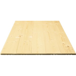 Kezeletlen V-hornyos profilfa lucfenyőből/jegenyefenyőből, 12,5x96x4000 mm, fal- és mennyezetburkoláshoz.