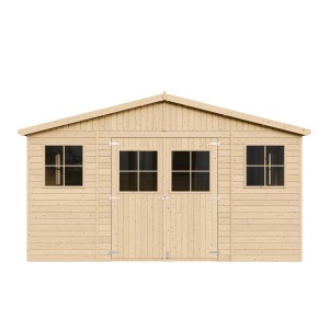 Timbela Fa kerti ház M333+M333G ablakokkal és padlóval, 19,77 m².
